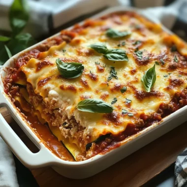 Zucchini Lasagna with Ground Turkey