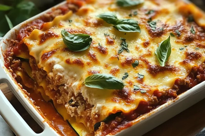 Zucchini Lasagna with Ground Turkey