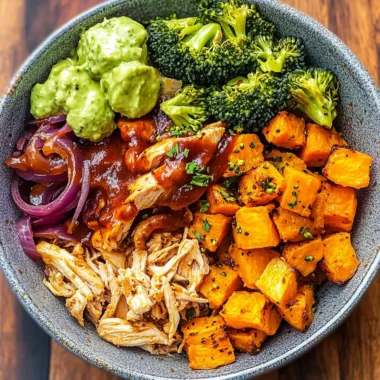 BBQ Chicken & Roasted Sweet Potato Bowls Recipe