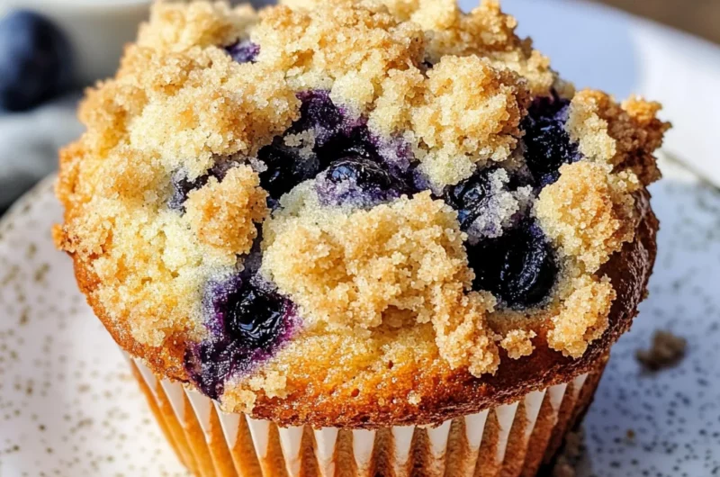 Bakery Style Blueberry Muffins