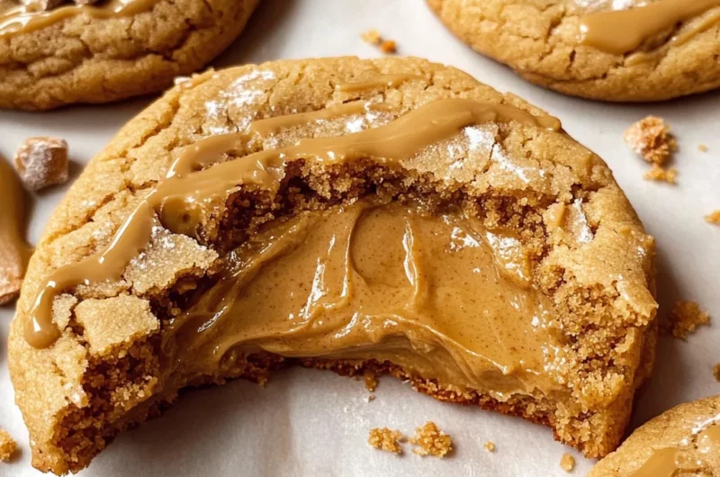 Biscoff Cookie Butter Cookies with Lava Center