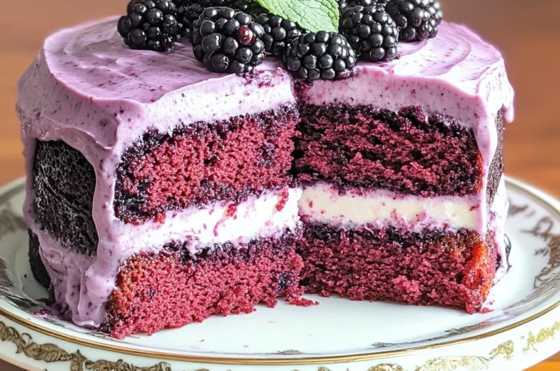 Blackberry Velvet Cake