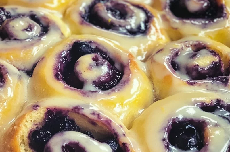 Blueberry Lemon Sourdough Sweet Rolls