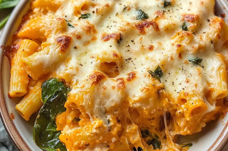 Cheesy Pumpkin Ricotta Pasta Bake