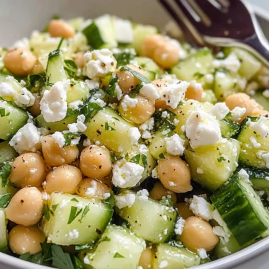 Chickpea Cucumber Feta Salad
