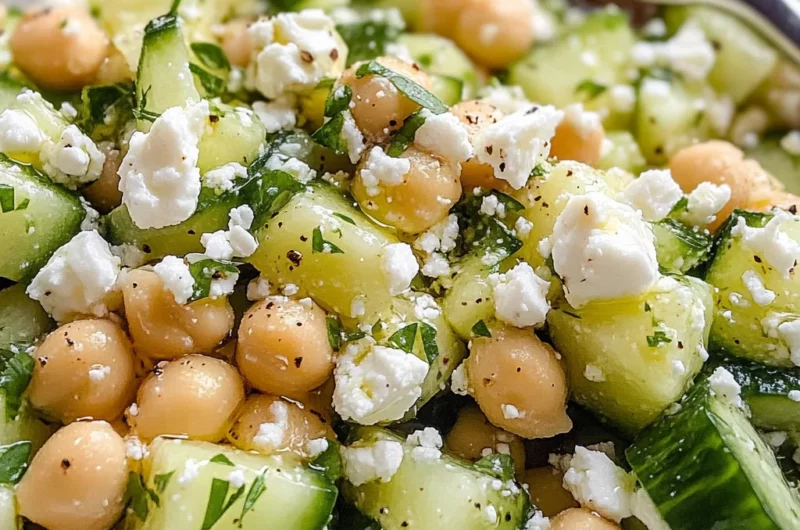 Chickpea Cucumber Feta Salad