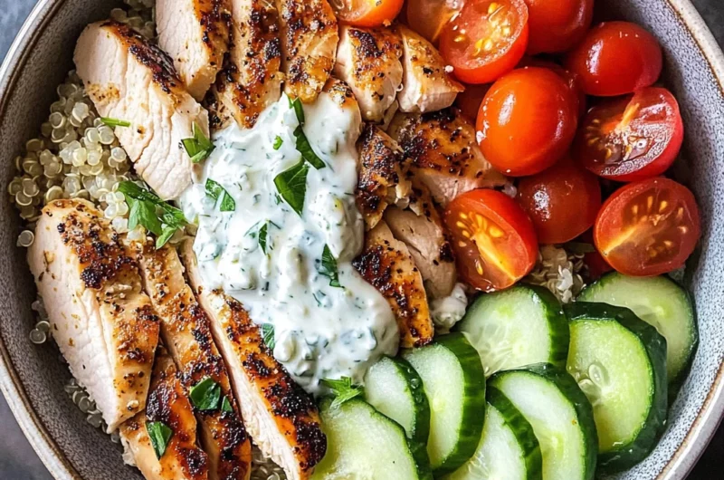Creamy Chicken Bowls with Feta Sauce