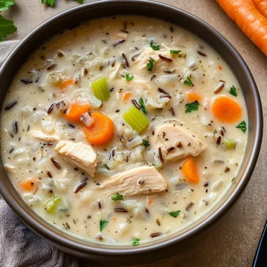 Creamy Crockpot Chicken Wild Rice Soup