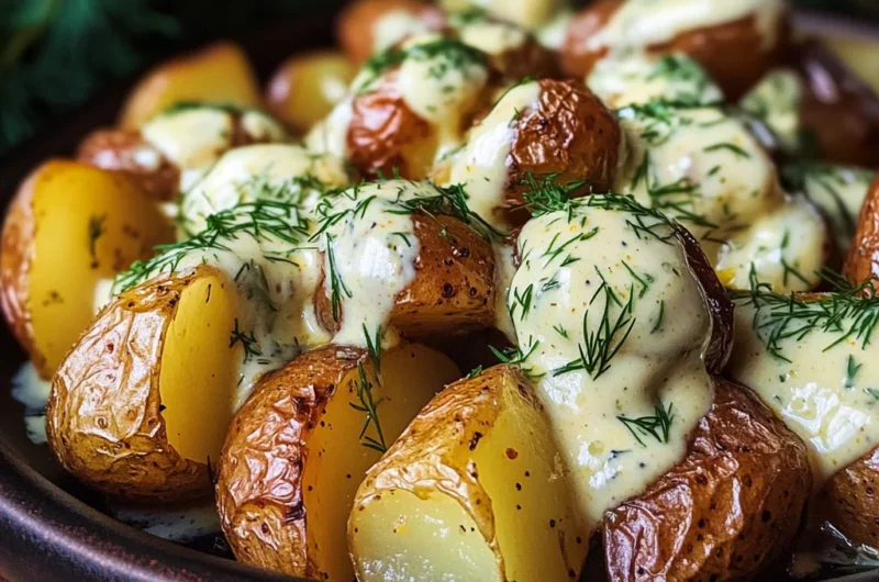 Creamy Mustard Roasted Potatoes