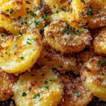 Crispy Garlic Butter Parmesan Smashed Potatoes