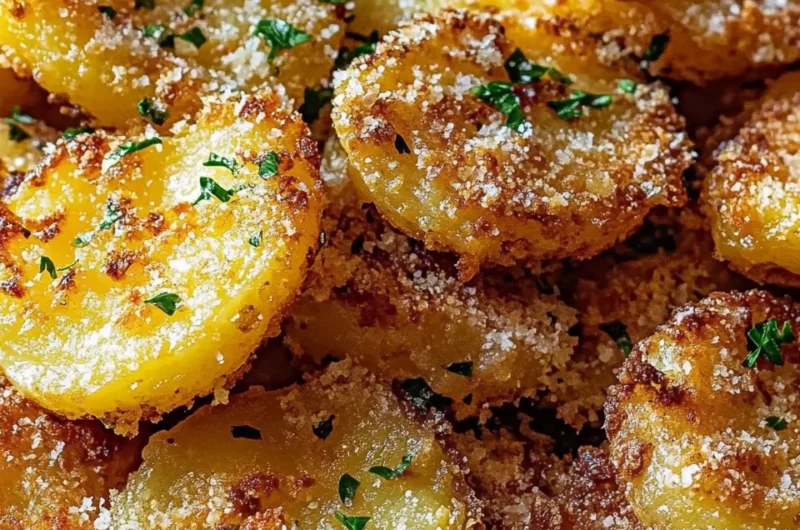 Crispy Garlic Butter Parmesan Smashed Potatoes