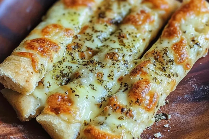 Crispy Sourdough Cheesy Breadsticks