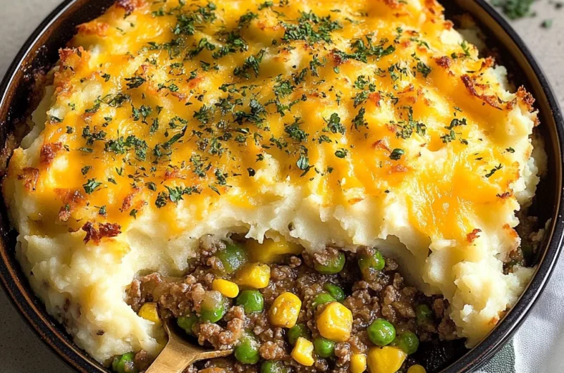 Easy Rustic Shepherd's Pie with The Cheesiest Mashed Potatoes
