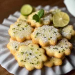 Fresh mint and Lime Shortbread Cookies