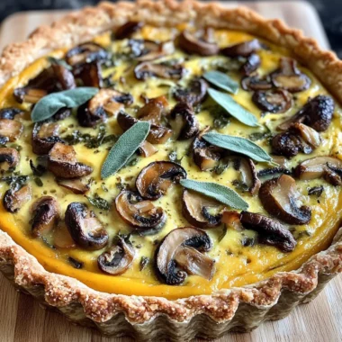 Harvest Delight: Pumpkin Sage & Mushroom Tart