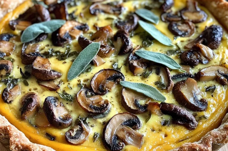 Harvest Delight: Pumpkin Sage & Mushroom Tart