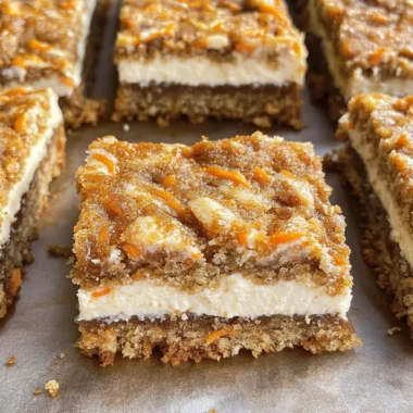 Irresistibly Indulgent Carrot Cake Cream Cheese Bars
