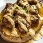 Loaded Baked Potato with Steak Bites