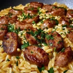 One-Pot Garlic Butter Sausage and Orzo