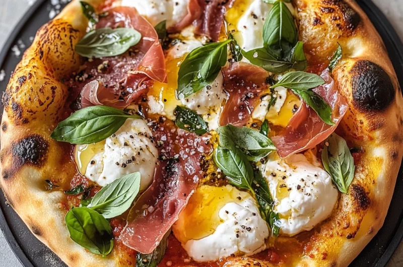 Prosciutto and Honey Burrata Pizza