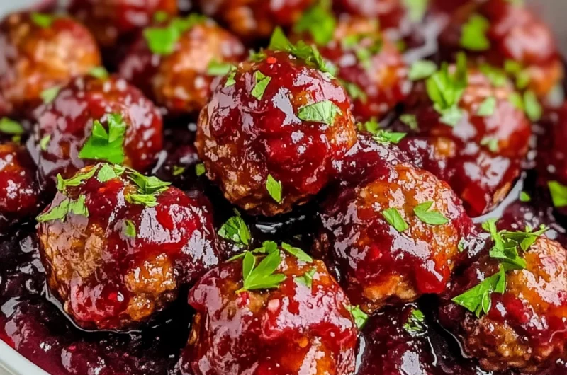 Quick Cranberry Meatballs (Christmas Recipe)