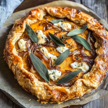Savory Pumpkin Galette with Goat Cheese