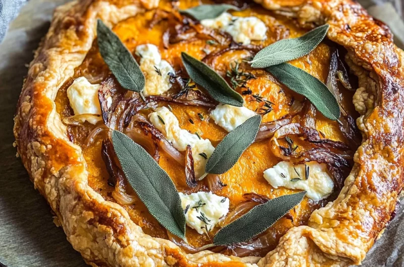 Savory Pumpkin Galette with Goat Cheese