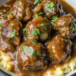 Slow Cooker Salisbury Steak Meatballs (Frozen Meatballs)