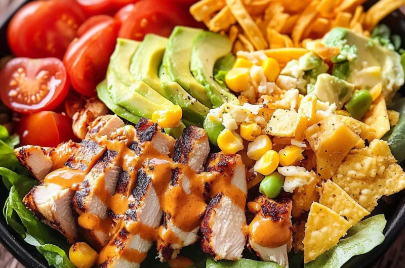 Southwest Chicken Cobb Salad with Chipotle Lime Dressing