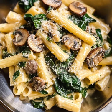 Spinach Mushroom Pasta