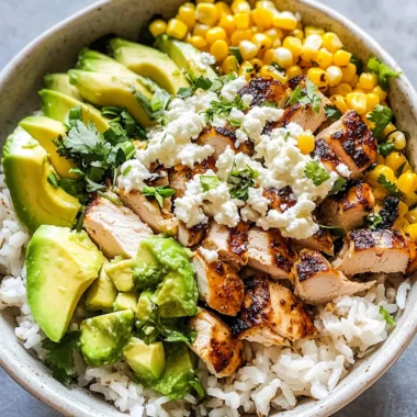 Street Corn Chicken Rice Bowl