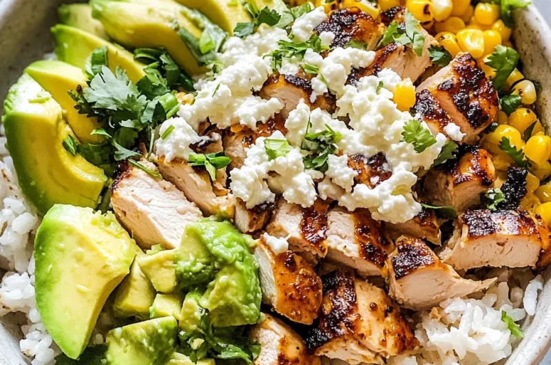 Street Corn Chicken Rice Bowl