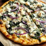 Tasty Spinach and Feta Flatbread Pizza