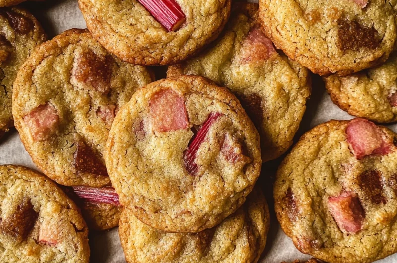 Brown Sugar Rhubarb Cookies