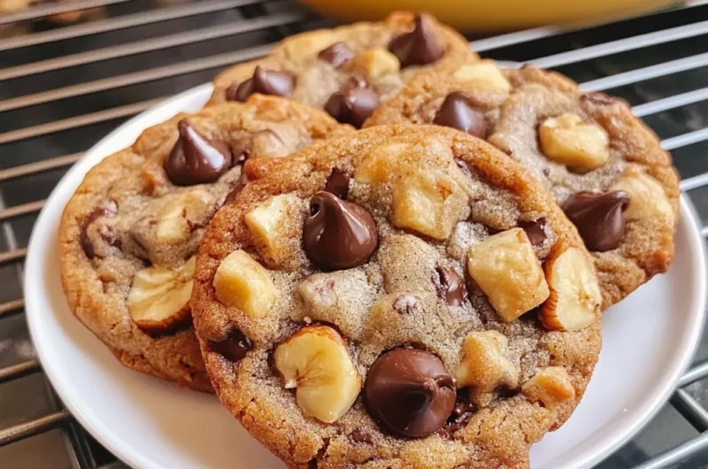 Chewy Banana Bread Chocolate Chip Cookies