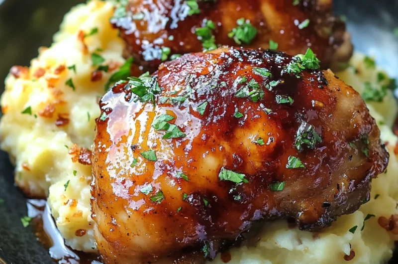 Chipotle Honey Chicken Thighs With Smoked Gouda Mashed Potatoes