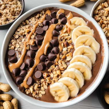 Chocolate Peanut Butter Smoothie Bowl