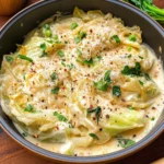 Creamy Garlic Parmesan Cabbage That’s Rich and Easy