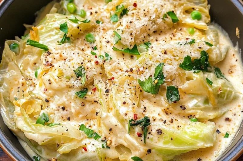 Creamy Garlic Parmesan Cabbage That’s Rich and Easy