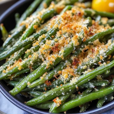 Crispy Garlic Parmesan Green Beans