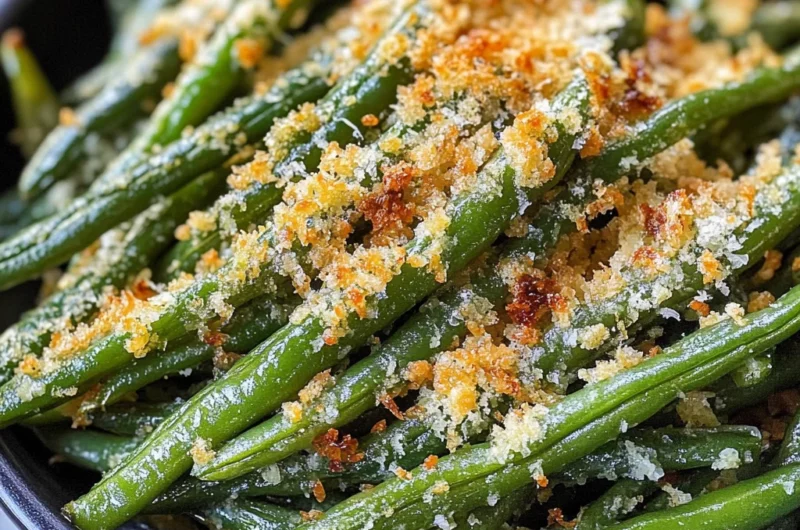 Crispy Garlic Parmesan Green Beans