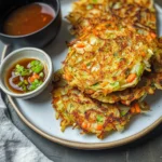 Crispy Vegetable Pancakes with Asian Dipping Sauce