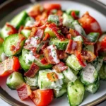 Crunchy Cucumber Salad with Bacon