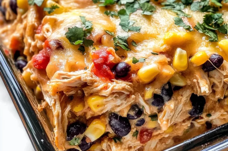 Easy Chicken Burrito Casserole