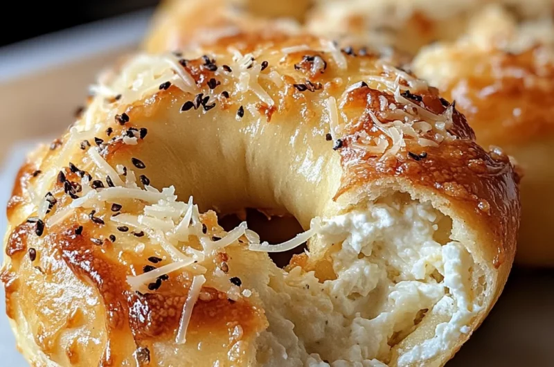 Garlic-Parmesan Cottage Cheese Bagels – Soft, Chewy & High-Protein