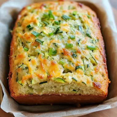 Green Onion Zucchini Cheddar Quick Bread