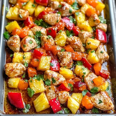 Hawaiian Chicken Sheet Pan Meal (Whole30, Paleo, Low Carb)