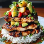 Hawaiian Huli Huli Chicken Stack