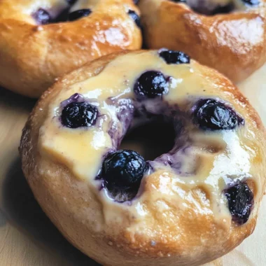 High Protein Blueberry Bagels
