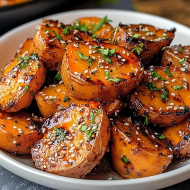 Honey Chili Smashed Sweet Potatoes